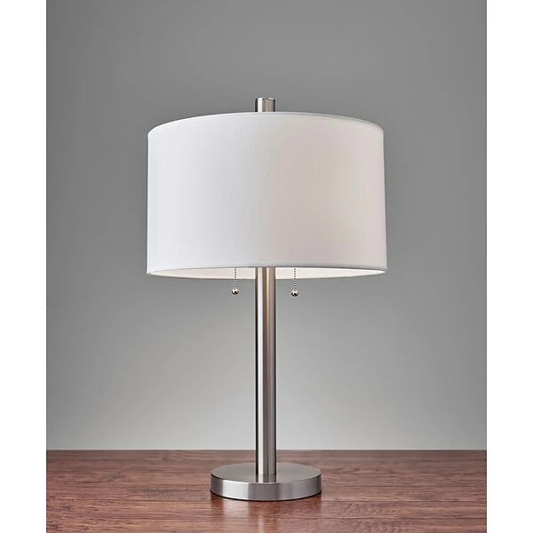 Adesso Home Table Lamps Adesso® Boulevard 28"H Incandescent Table Lamp, Brushed Steel (4066-22) 3 Adesso Home Table Lamps Adesso® Boulevard 28"H Incandescent Table Lamp, Brushed Steel (4066-22)