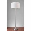 Adesso Home Floor Lamps Adesso® Boulevard 61"H Floor Lamp, Brushed Steel With White Drum Shade 1 Adesso Home Floor Lamps Adesso® Boulevard 61"H Floor Lamp, Brushed Steel With White Drum Shade -ADESSO-shop sp97001174 s7