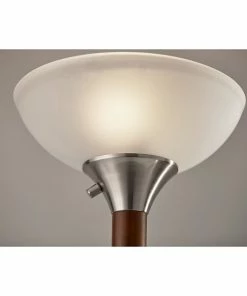Adesso Home Floor Lamps Adesso® Alta 71"H 300W Torchiere, Walnut With Frosted Glass Bowl Shade (7207-15) 15 Adesso Home Floor Lamps Adesso® Alta 71"H 300W Torchiere, Walnut With Frosted Glass Bowl Shade (7207-15) -ADESSO-shop sp97001181 s7