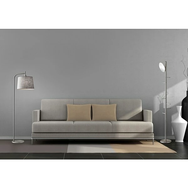 Adesso Home Floor Lamps Adesso® Blake 58"H Floor Lamp, Brushed Steel With Grey Fabric Drum Shade (4071-22) 4 Adesso Home Floor Lamps Adesso® Blake 58"H Floor Lamp, Brushed Steel With Grey Fabric Drum Shade (4071-22) - Image 2